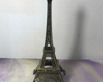 Vintage Steel Eiffel Tower Decorative Display Statue / Piece  Awesome France Themed Item