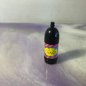 Vintage 90&#39;s Barbie Cola Pop Bottle  - Barbie Playhouse Playfood Accessory - Vintage Barbie Nostalgia