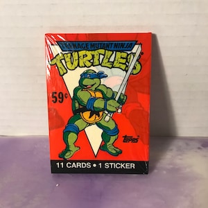 Vintage - NUEVO - 1989 TMNT - Adolescente mutante tortugas ninja comercio tarjetas paquete - Impresionante 80s / 90s nostalgia!