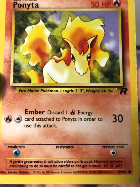 Buy Vintage Pokemon Trading Card Game 1999 Ponyta 64/82 | Team Rocket Returns | Rare NON-HOLO |pokemon WOTC - Used Played With Online in India - Etsy Buy Vintage Pokemon Trading Card Game 1999 Ponyta 64/82 | Team Rocket Returns | Rare NON-HOLO |pokemon WOTC - Used Played With Online in India - Etsy