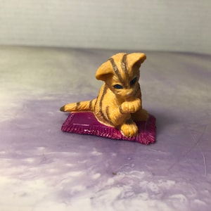 Vintage Kitty in my Pocket Cat  Toy  Rubber Cat Figure -Rare Vintage Plastic 1990&#39;s Cat / Cake Topper