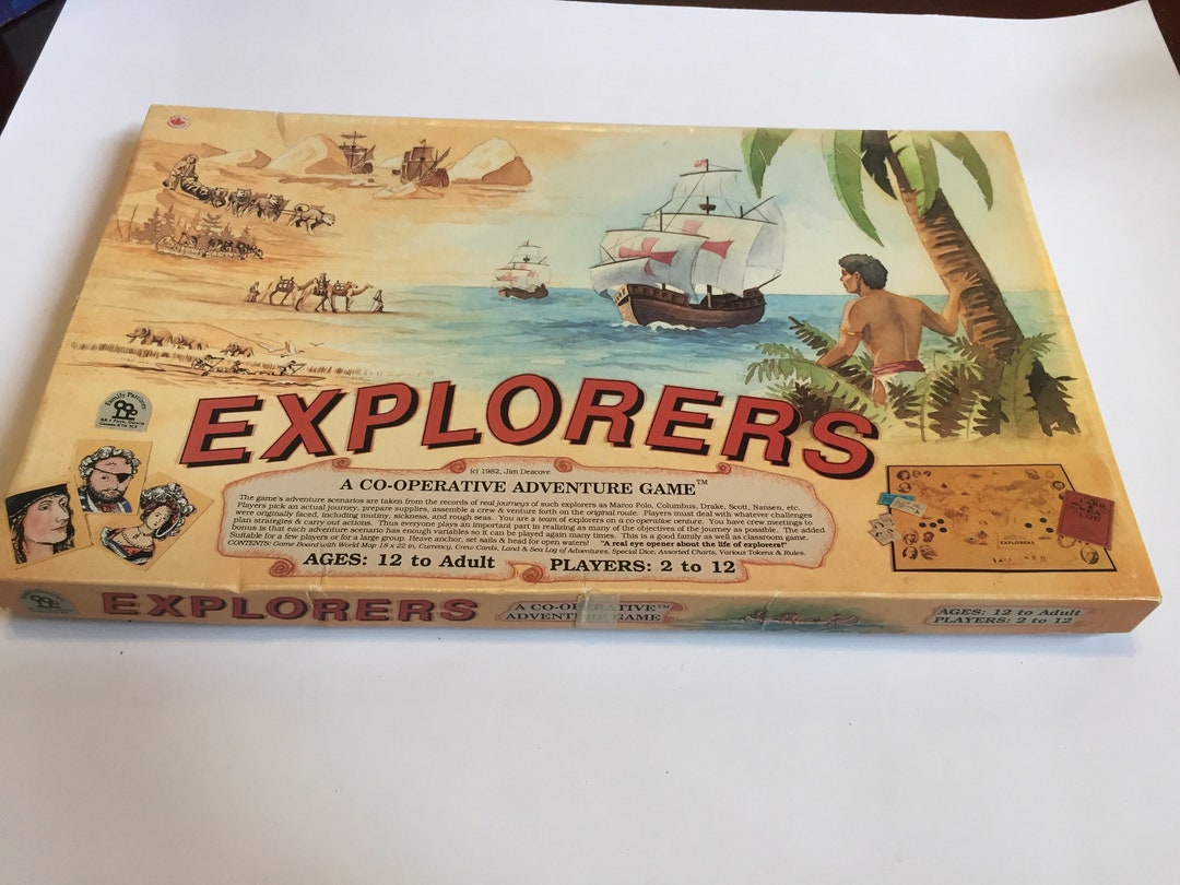 Vintage EXPLORERS Board Game Family Pastimes a Cooperative Adventure