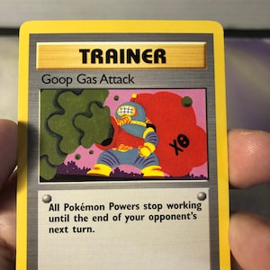Vintage Pokemon Trading Card Game 1999 Goop Gas Trainer 78/82 / Team Rocket Returns / Raro NON-HOLO / Pokemon WOTC - Usato Giocato Con