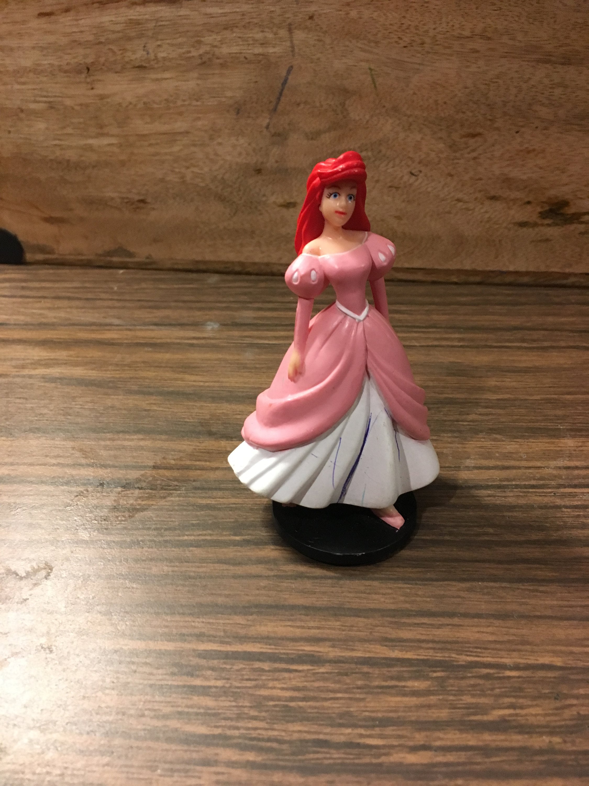 アリエル 希少 フィギュア ピンクドレス ヴィンテージ ディズニー ラージ 4.5インチ アリエル ピンクドレス