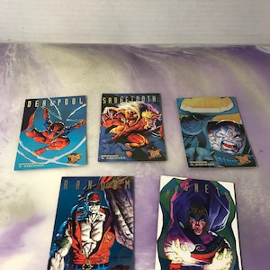 vintage années 1990 Trading Card 1995 Fleer Ultra X-Men Hunters and Stalkers Card Lot - 1990's Marvel Comics Nostalgia