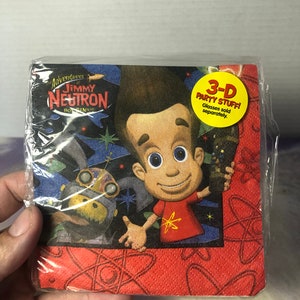 Vintage  Jimmy Neutron Boy Genius Party Napkins - Birthday Party Themed ! Jimmy!- Vintage Viacom 90&#39;s Nostalgia
