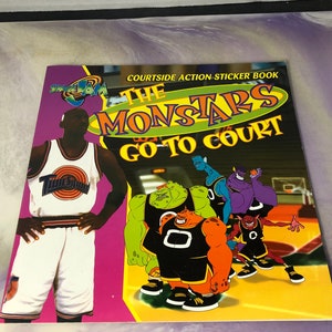 Vintage 1996 Space Jam Monstars Go to the Court stickers set Michael Jordan Warner Brothers Movie Sticker Book - Brand New