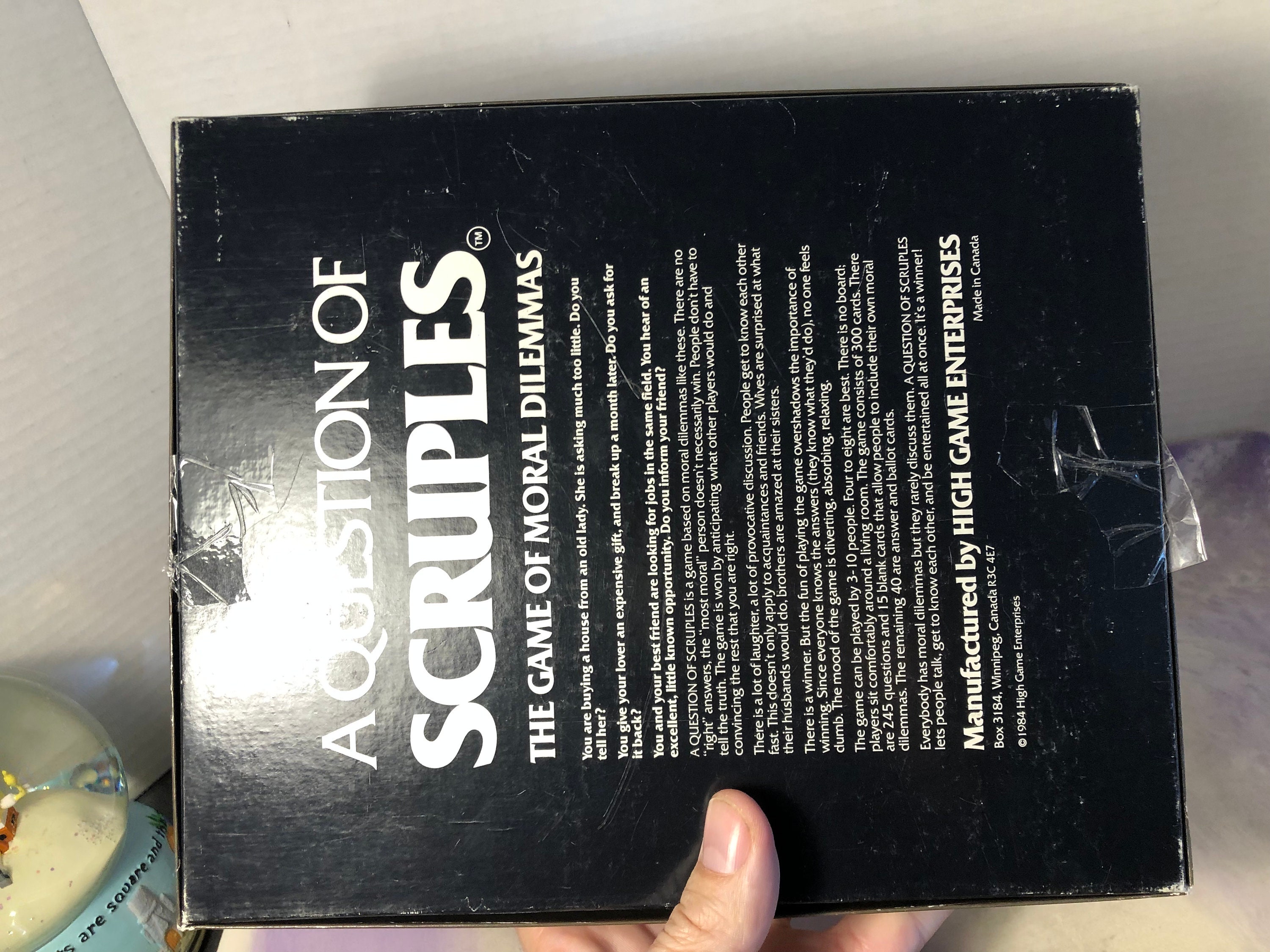 Vintage A QUESTION OF SCRUPLES Board Game 100% Original 1984 - Etsy Canada