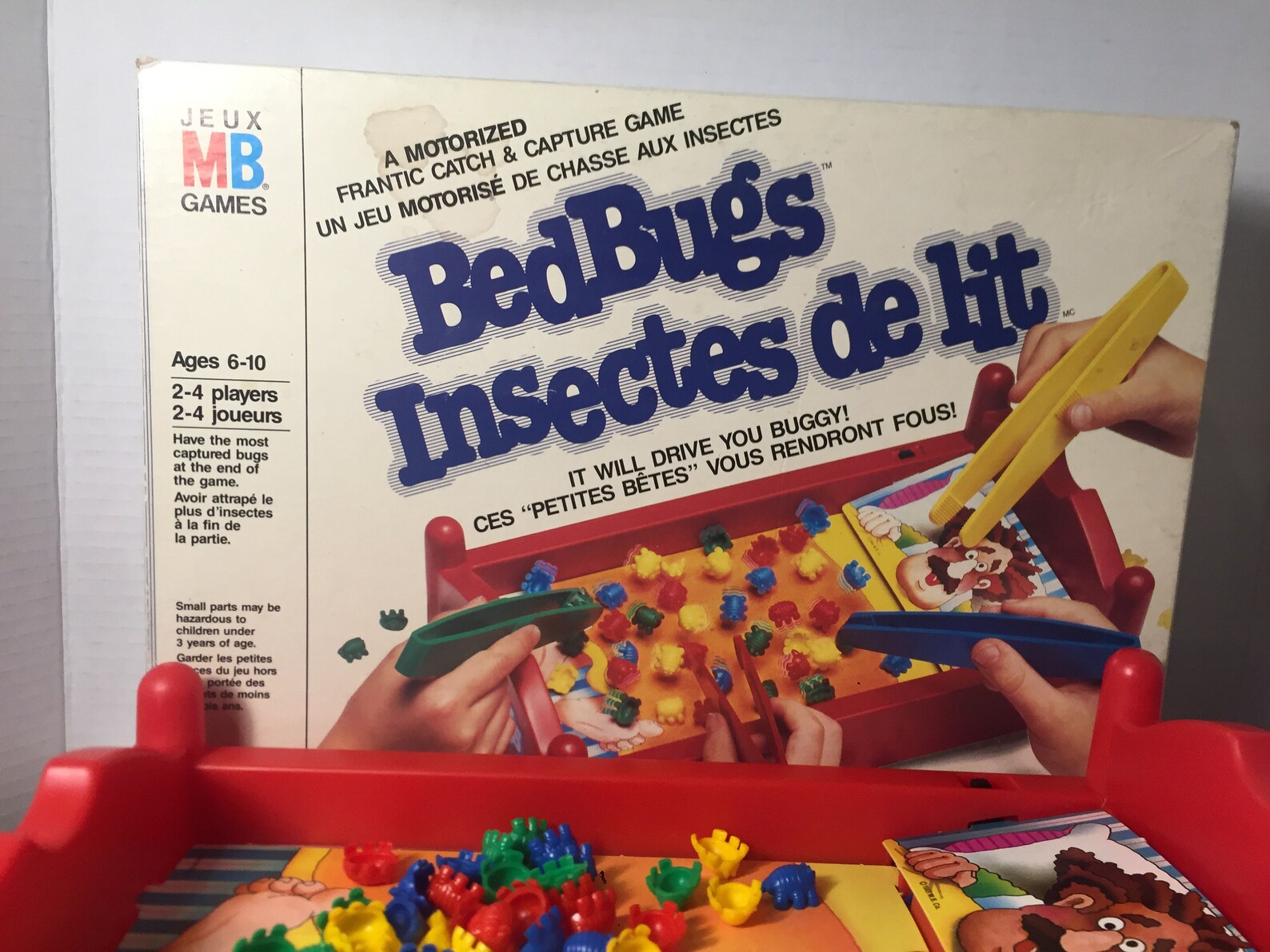 Vintage 1985 Bed Bugs Motorized Game Milton Bradley MB Etsy