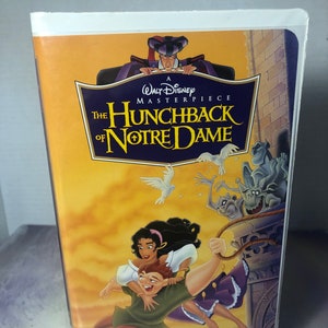 Vintage The Hunchback of Notre Dame - Vhs Tape 1990's Animated Walt Disney Home Video Clamshell - Disney Nostalgia