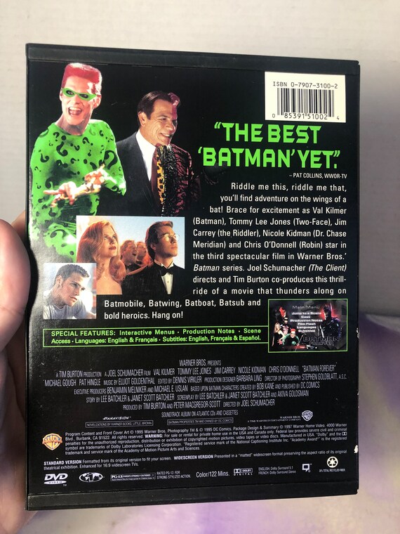 Vintage Batman Forever DVD Awesome Vintage Movie Works - Etsy New Zealand