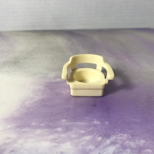 Vintage 1960&#39;s 70&#39;s Used Fisher Price Little People White Chair - Vintage Little People Family Accessory