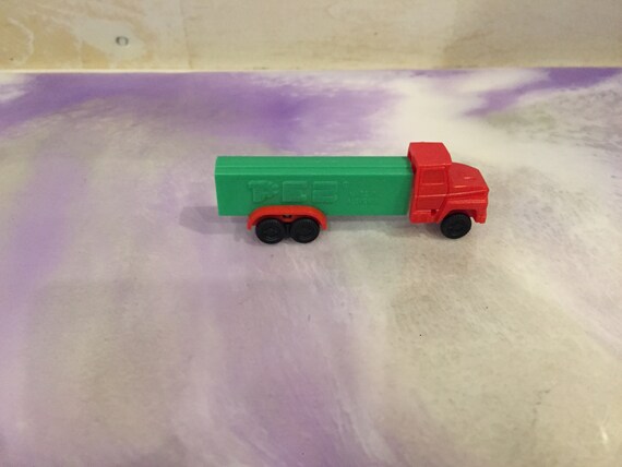 Vintage Pez Dispenser - Green and Red A Styled Semi Truck