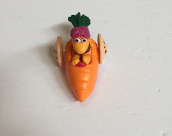 McDonald's Happy Meal Toy Fraggle Rock 1987 Fraggle Driving Carrot Car Vintage, 1980's Fraggle Rock Toy Happy Meal Nostalgia Rare