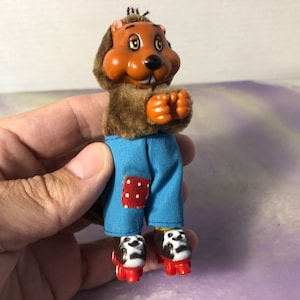 Vintage 1984 TOMY Get Along Gang - Bingo Beaver - Clip / Toy  -  Rare Vintage Plush