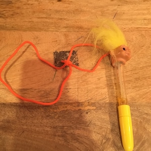 Vintage Troll Yellow Hair Bubbles Troll Vintage - Rare 90&#39;s Treasure Trolls Nostalgia