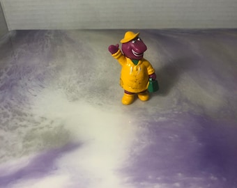 2 1/2 "Barney Rain Castle PVC Spielzeug Figur ~ Lyons 1993 Rare Fun Vintage Barney Nostalgie ."