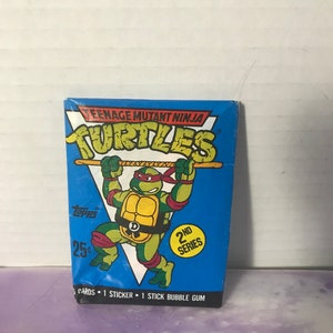 Vintage - BRAND NEW - 1990 TMNT Series 2 - Teenage Mutant Ninja Turtles Trading Cards Pack - Awesome 80s/ 90s Nostalgia!
