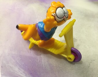 Vintage 1980's Garfield PVC Figure Scooter Complete Nostalgia MCDONALD'S Vintage Happy Meal Toy Rare Nostalgia Lot 2