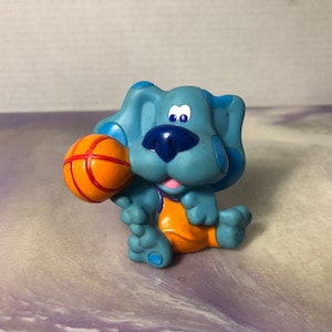 Vintage BLUES CLUES Blue PVC Cake Topper Figure Toy Nick Jr - Rare Nostalgia