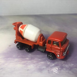 Vintage Zylmax Toys Orange Cement Mixer- Used Shape - Vintage 1980&#39;s Truck Toy