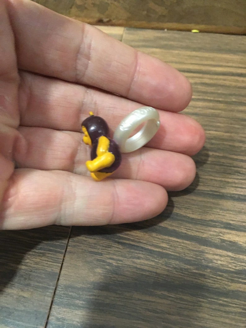 Super Cute Mini Winnie the Pooh Nostalgia Ring Lot 2 Vintage Winnie the Pooh Pooh Bear Themed Ring