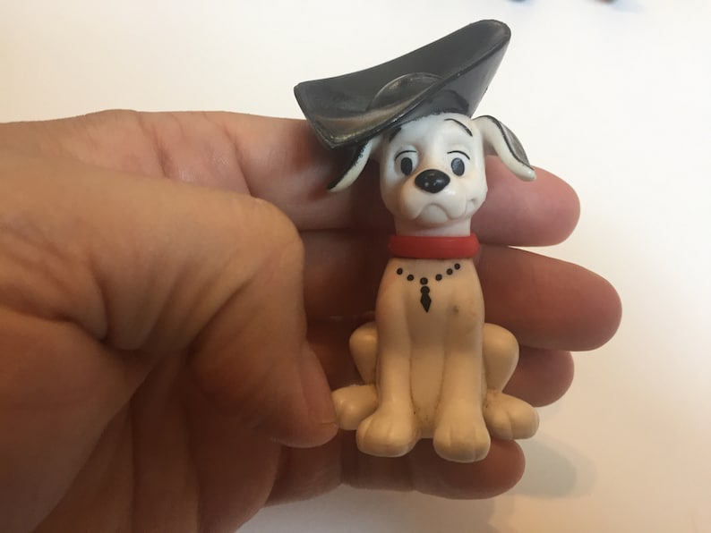 Vintage Disney 101 Dalmations Dog with Pirate Buccaneer Hat PVC Cake Topper Rare Vintage Toy Fun Vintage Toy!