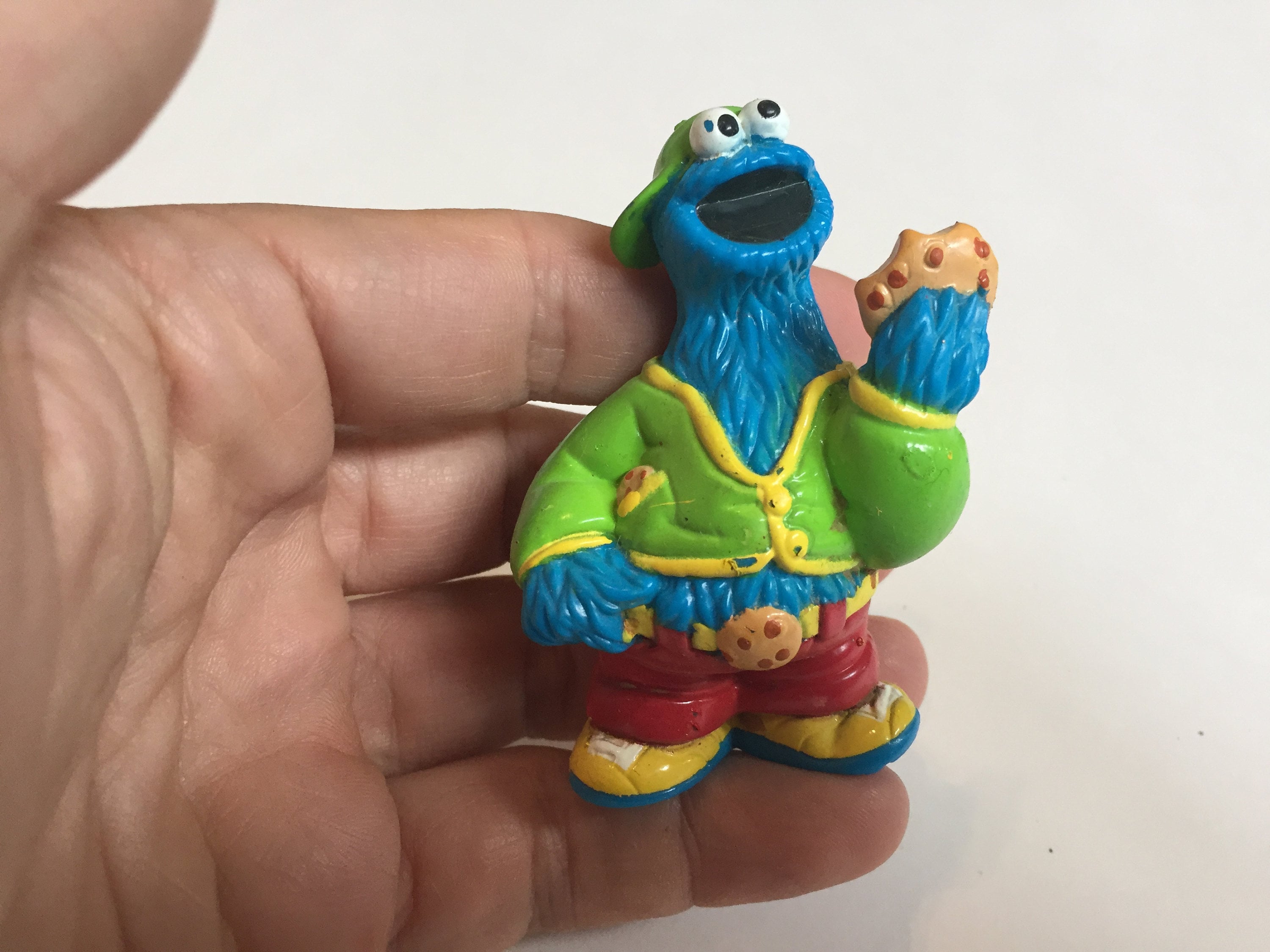 ヴィンテージ セサミストリート クッキーモンスター フィギュア PVC