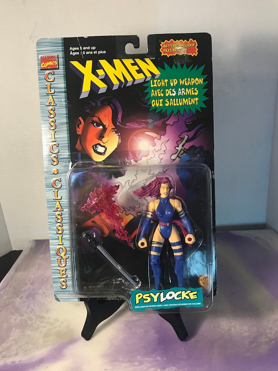 X-men Classics Psylocke Toy Biz figurine Marvel Comics Light Up arme