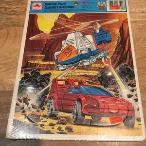 Vintage Go-Bots Frame Tray Puzzle 1985 Children Made in U.S.A. Ages 3-7 Golden NEW in Plastic Lot 6