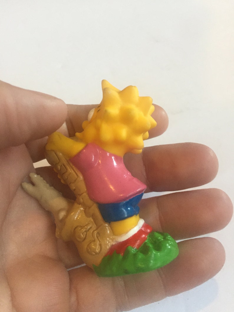 Rare Vintage Simpsons Nostalgia Vintage Simpsons Lisa with Saxophone PVC Figure Cake Topper