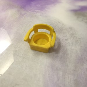 Vintage 1960's 70's Used Fisher Price Little People Yellow Chair - Vintage Little People Family Accessory Lot 8