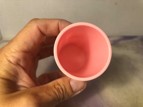 Vintage Tupperware Tupper Toys Pink Glass / Cup Rare 