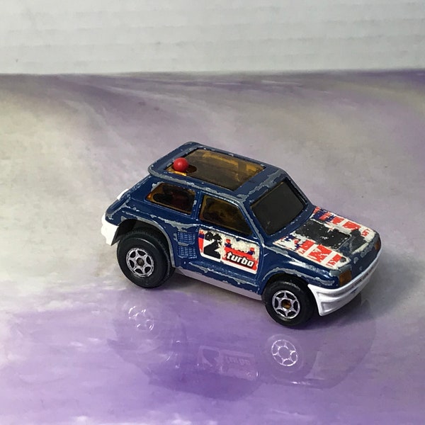 Vintage Majorette Motor Blue Rally Car - Coche de toy de forma usada - Majorette de los años 90
