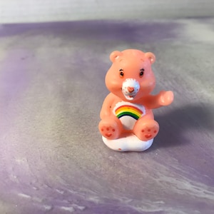 Care Bears Friend Bear 2&quot; PVC Miniature Figure Vintage Cake Topper! Used Played With Figure - Cute Care Bears Item