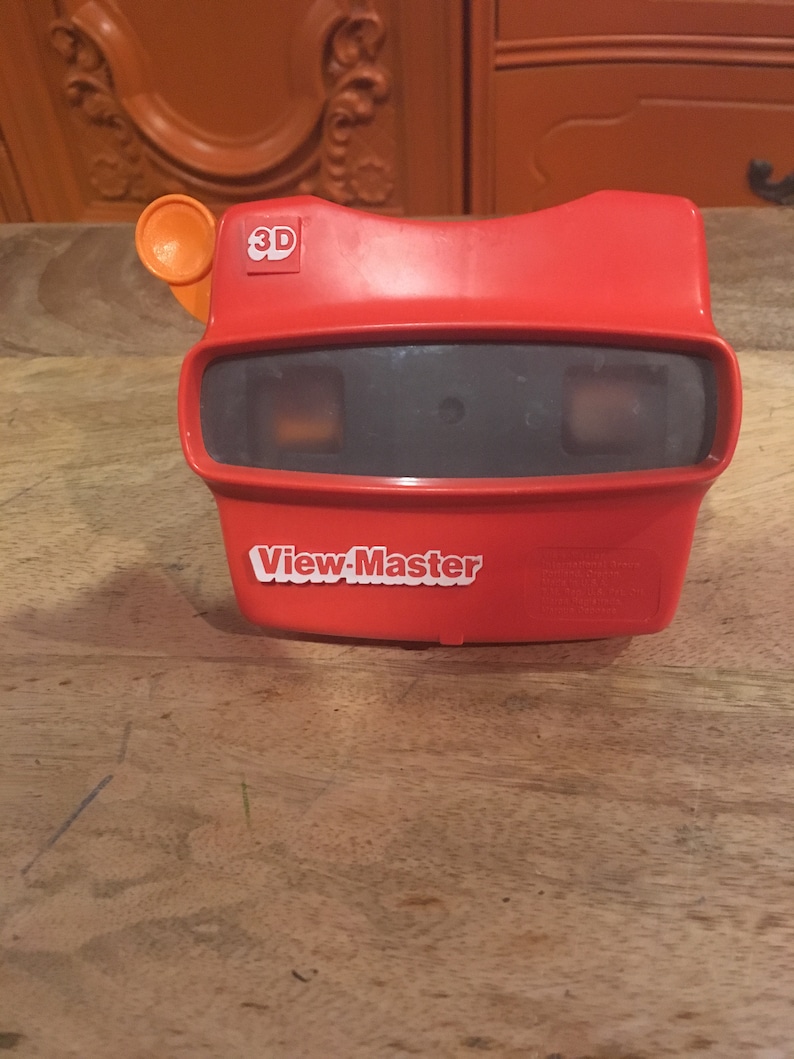 Vintage 3D VIEW MASTER Red Orange 1980/'s Stereoscope Viewer Rare Vintage Toy Lot 7