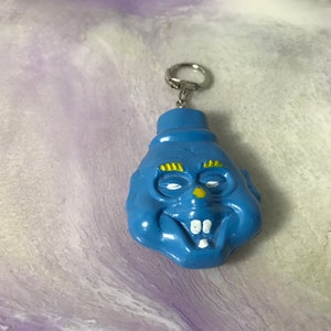Vintage Plastic Blue Clown Themed Opening Back Coin Purse - Rare Vintage 1980&#39;s Plastic PVC Coin Purse