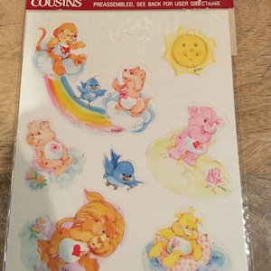 Vintage NEW American Greetings 1980&#39;s CARE BEARS Cousins Mobile Decoration On String Preassembled Vintage Nostalgia! New in Package