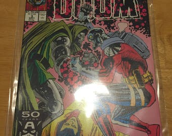 Vintage Marvel Comics Deathlok #3 Deathlok vs Doom - Rare Vintage Comic Book (1991) Marvel