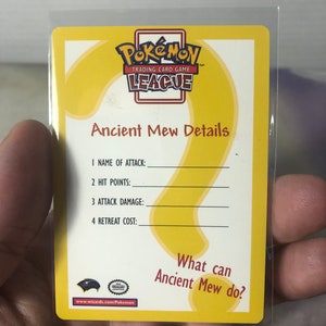 Vintage Pokemon Trading Card Game Ancient Mew Dettagli - Promo Card Rare NON-HOLO / Pokemon WOTC - Usato con