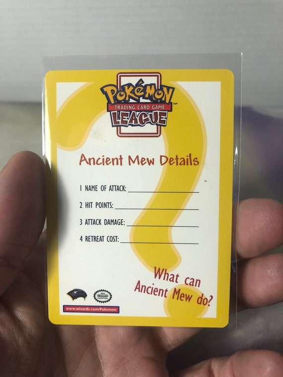 ancient mew pokemon card sealed Ancient Mew Sealed Pokemon Ancient Mew Promo Card – 2000 – Sealed – Holo –  Nintendo – Ungraded NM+ main image 1