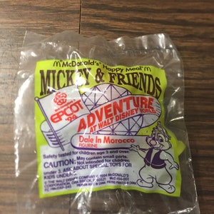 Vintage Disney 1994 Epcot 94 Mickey and Friends Mcdonalds Toy PVC Figure Cake Topper - Brand New - Dale in Morocco