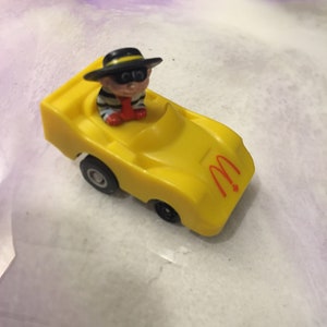 Vintage 80&#39;s McDonald&#39;s Hamburgler Pull Back Action Toy Car Rare Fun Collectible Toy, Nostalgia Lot 5