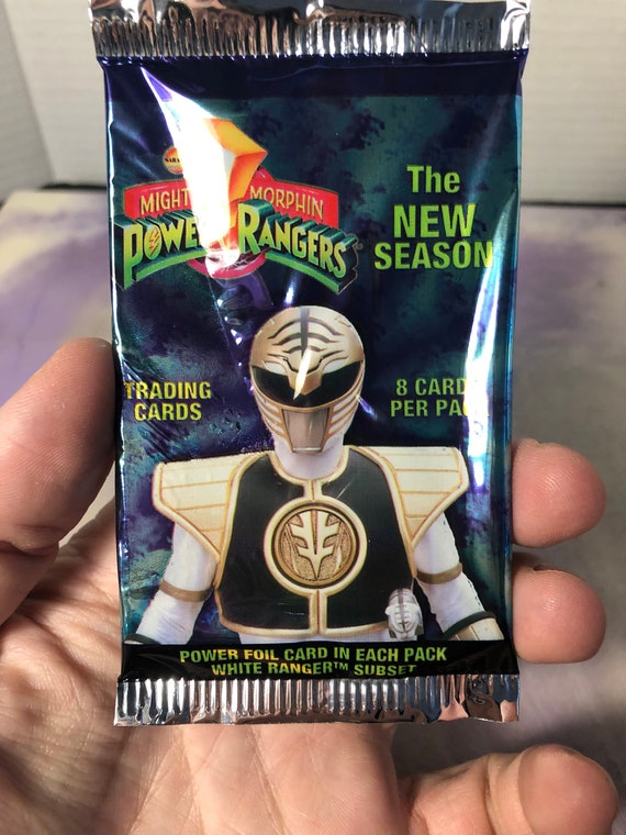 rare power rangers cards Vintage 1995 Fleer Mighty Morphin Power Rangers the Movie Pack of Sealed Trading Cards - Rare Vintage 90's Power Rangers Nostalgia