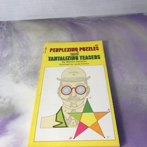 Vintage Perplexing Puzzles and Tantalizing Teasers -~  Softcover Vintage Book 1980's Nostalgia Brain Teasers!