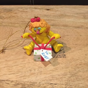 Vintage Sesame Street Christmas Ornament Ruby Opening Present - Awesome Vintage Sesame Street Nostalgia