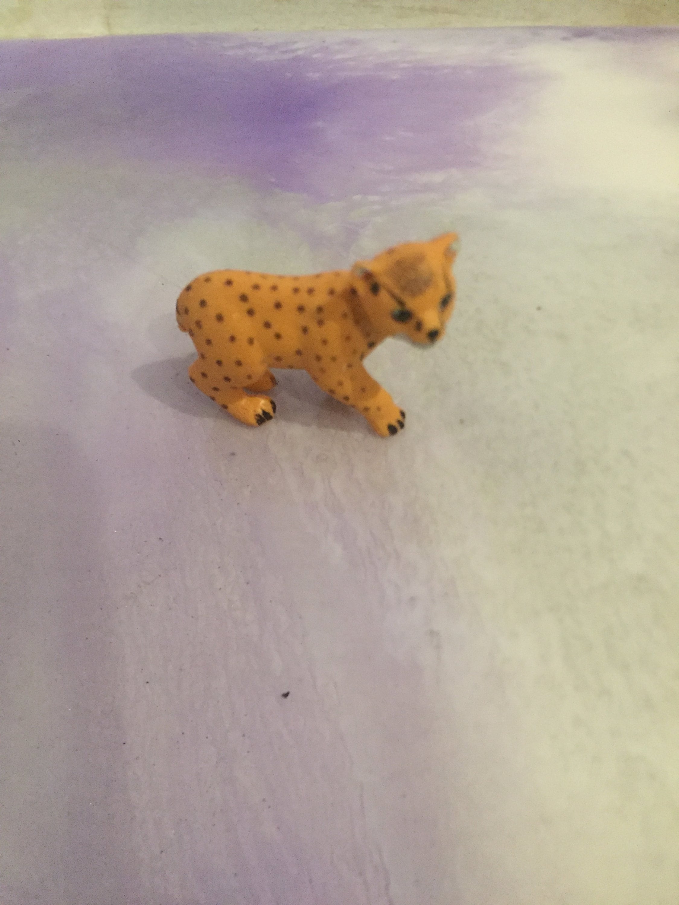 Rare Vintage 1990s Topps Baby Wild Animals PVC Baby Cheetah Figure