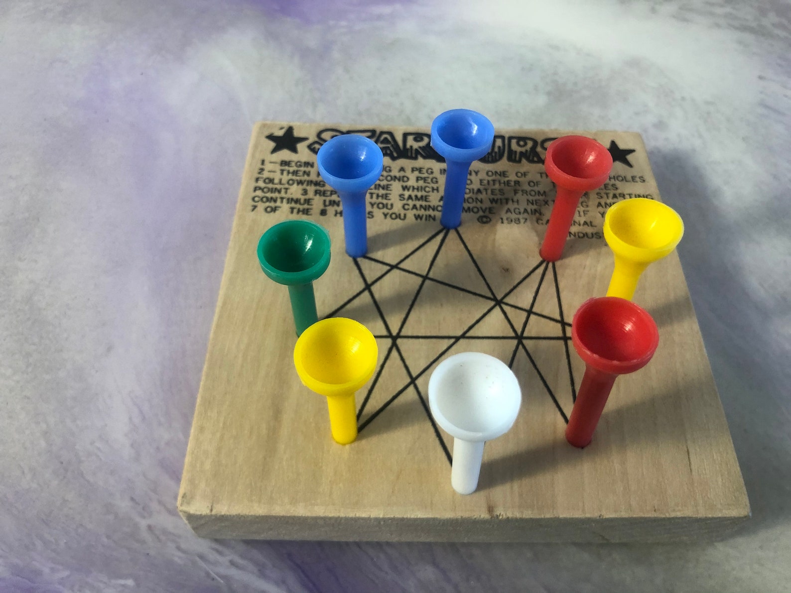 Vintage Cardinal Industries 1987 Starburst Peg Board Game Etsy