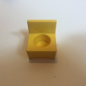 Vintage 1960's 70's Used Fisher Price Little People Yellow Chair / Desk - Vintage Little People Family Accessory