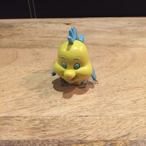 Vintage Disney The Little Mermaid Large FLOUNDER Figure Cake Topper Rare Vintage Toy! Fun Vintage Toy!
